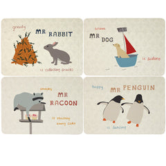 Animal Characters Placemats set of 4