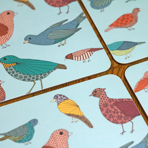 Colourful Eccentric Birds Placemats set of 4