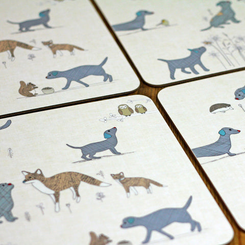 Curious Dogs Placemats set of 4