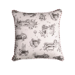 Panoramic Harrogate Toile Print Cushion- Large