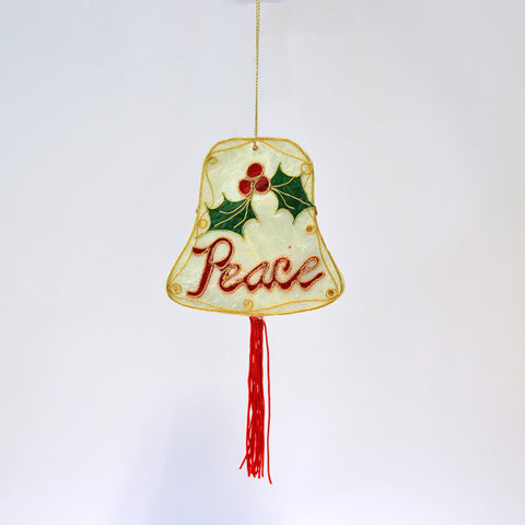 Peace Bell Shaped Christmas Decoration
