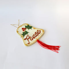 Peace Bell Shaped Christmas Decoration