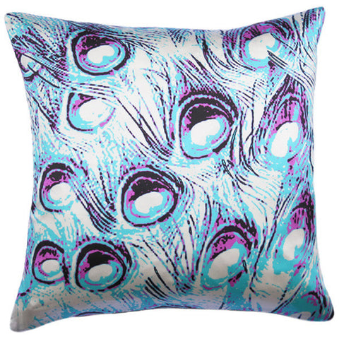 Peacock Silk Cushion