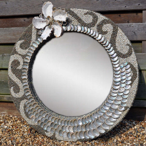 Pearl Oyster Corsage Mirror