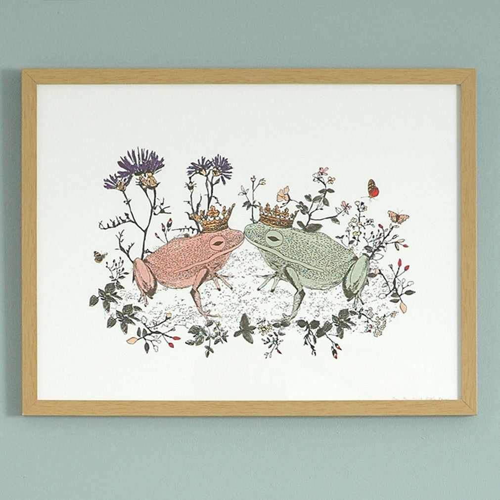 Kissing Frogs Print