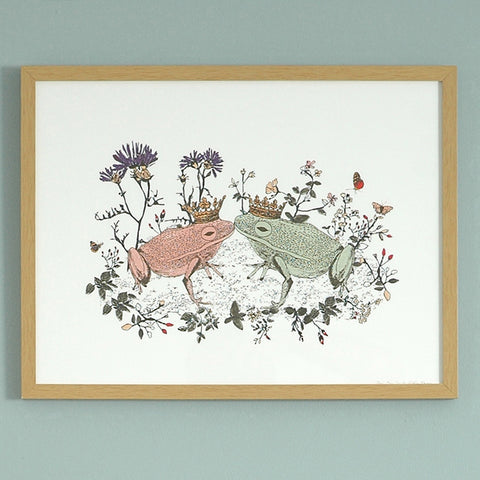 Kissing Frogs Print
