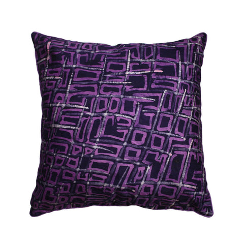 Radiant Orchid Purple Batik Cushion