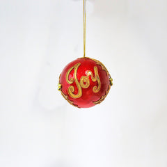 Red Joy Christmas Ball