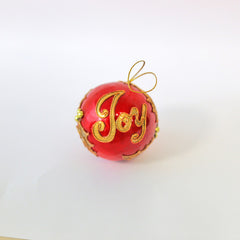 Red Joy Christmas Ball