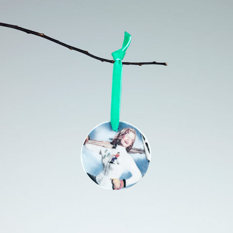 Sally on Skis Vintage Knitwear Decoration