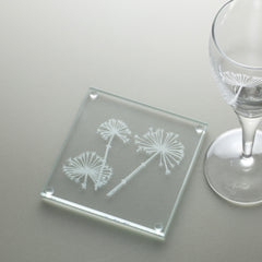 Cow Parsley Glass Coaster