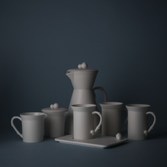 Blueberry Hill Mug & Saucer Set