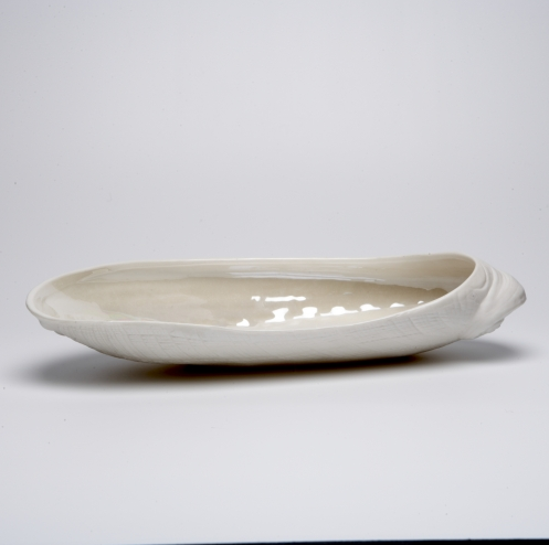 Oval Abelone Bowl, Pearl Glaze