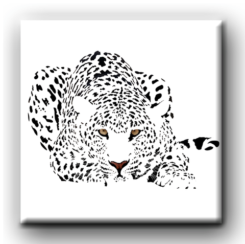 Crouching Leopard (White)