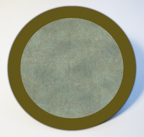 Shagreen with Border (Turquoise/Gold)