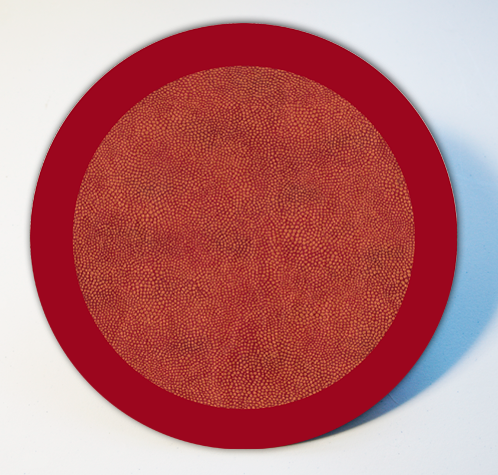 Shagreen with Border (Red/Gold)