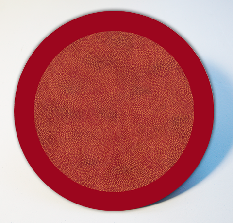 Shagreen with Border (Red/Gold)