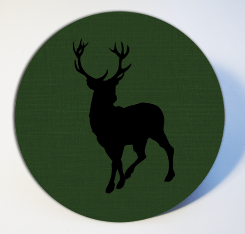 Reindeer on Green Linen