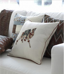 Kantha Embroidery 'Camel' Cushion