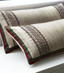 Silk Kantha Oblong Bolster Cushion