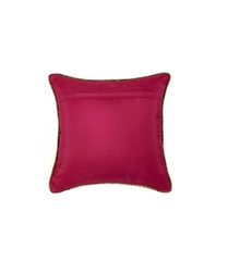 Raw Silk Hand Embellished Parrot Cushion