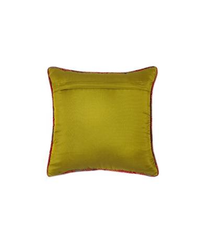 Raw Silk Hand Embellished Parrot Cushion