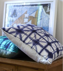 Silk Tie & Dye Shibori Cushion