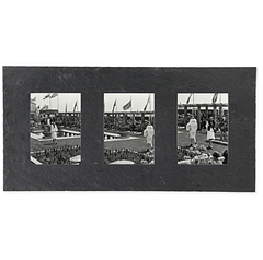Slate three-photo frame 5" x 7"