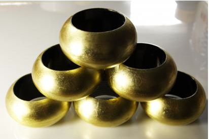 Napkin Ring Boxed Sets - Metallic Gold