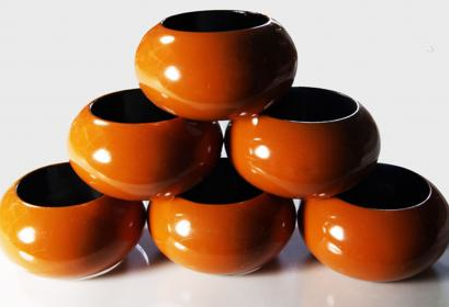 Napkin Ring Boxed Sets - Burnt Orange
