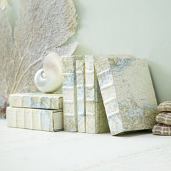 Nautical Charts Cover Books - Set of 6