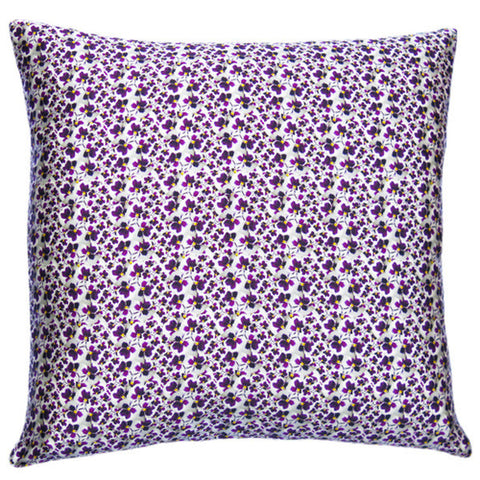 Pansy Dance Silk Cushion