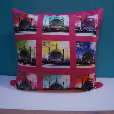 Pink Acid Pavilion Cushion