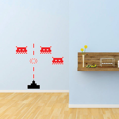 Small Space Invaders Wall Stickers