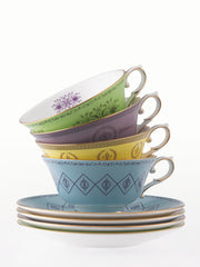 English Bone China Tea Cup and Saucer in Cambridge Blue