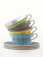 English Bone China Tea Cup and Saucer in Sicilian Lemon