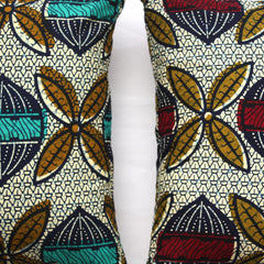 Teal Seed Ankara Cushion