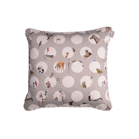 Tonal Character Polka Print Cushion