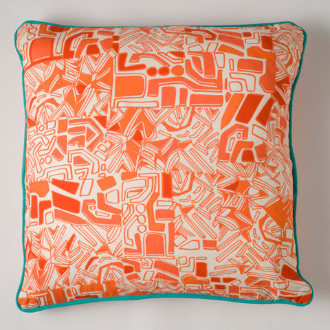 Orange Twigs Cushion