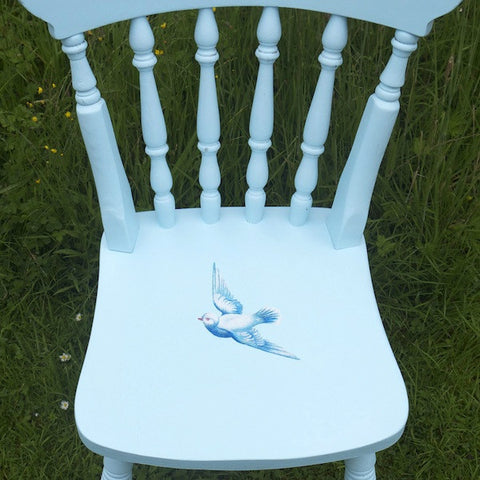 Upcycled Blue Children's Nursery Chair