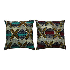 Teal Seed Ankara Cushion