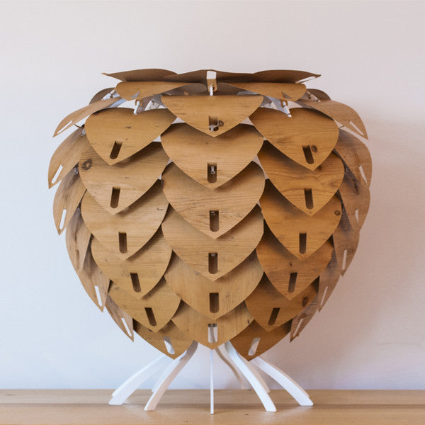 Bespoke White Table Lamp- Wood