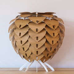 Bespoke White Table Lamp- Wood