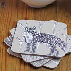 Woodland Animals Coasters set of 4