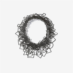 Black Geometry - Leather Necklace