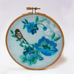 Embroidery Kit- Birdie and Blue