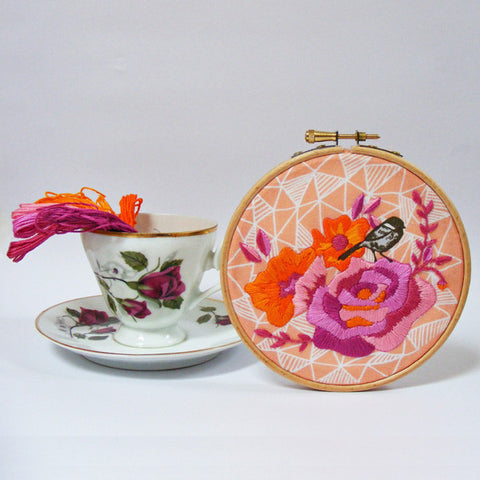 Embroidery Kit- Bright Blooms