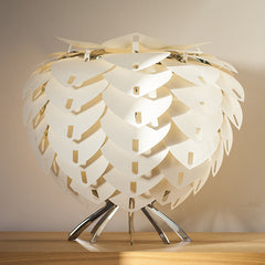 Bespoke Chrome Table Lamp- ivory