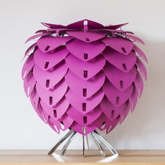 Bespoke Chrome Table Lamp- Pink