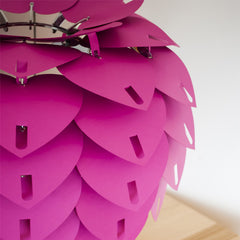 Bespoke Chrome Table Lamp- Pink